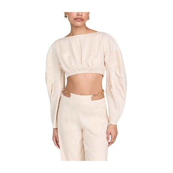Cult Gaia 'Brenna' Beige Linen Top Size XS - Picture 1 of 4